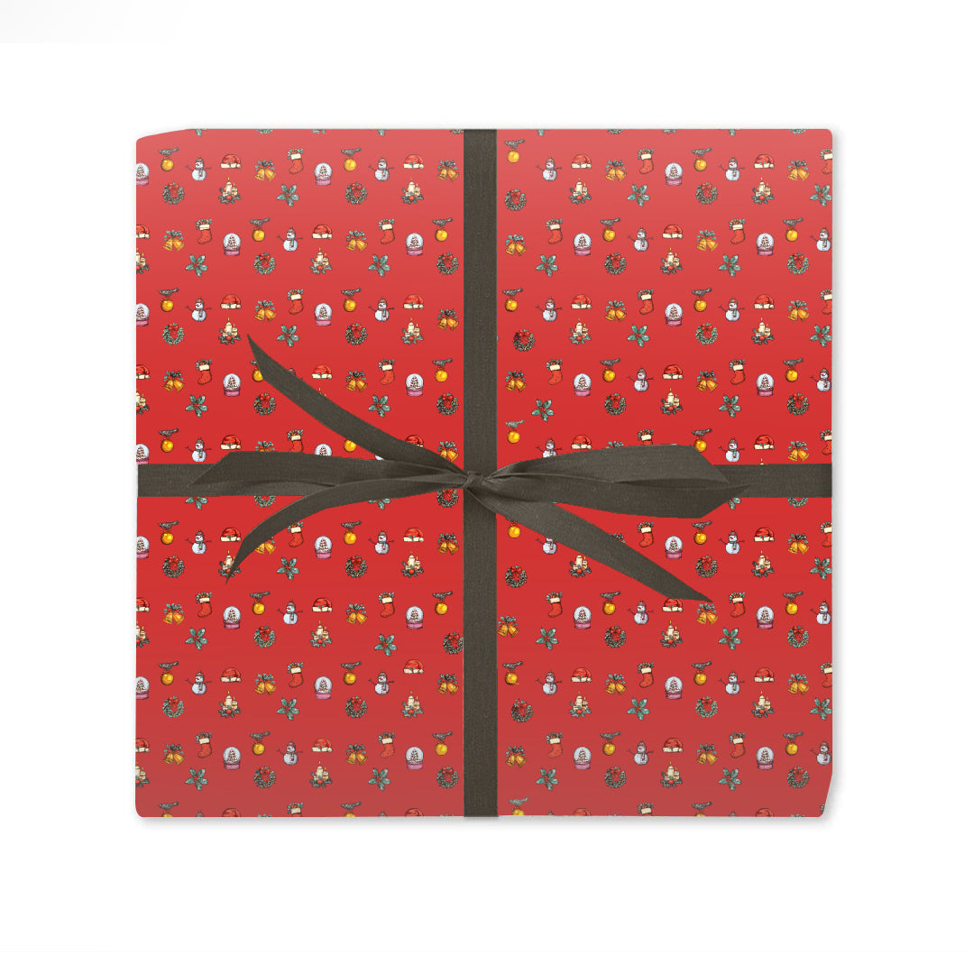 Wrapping Paper - New Year's Red