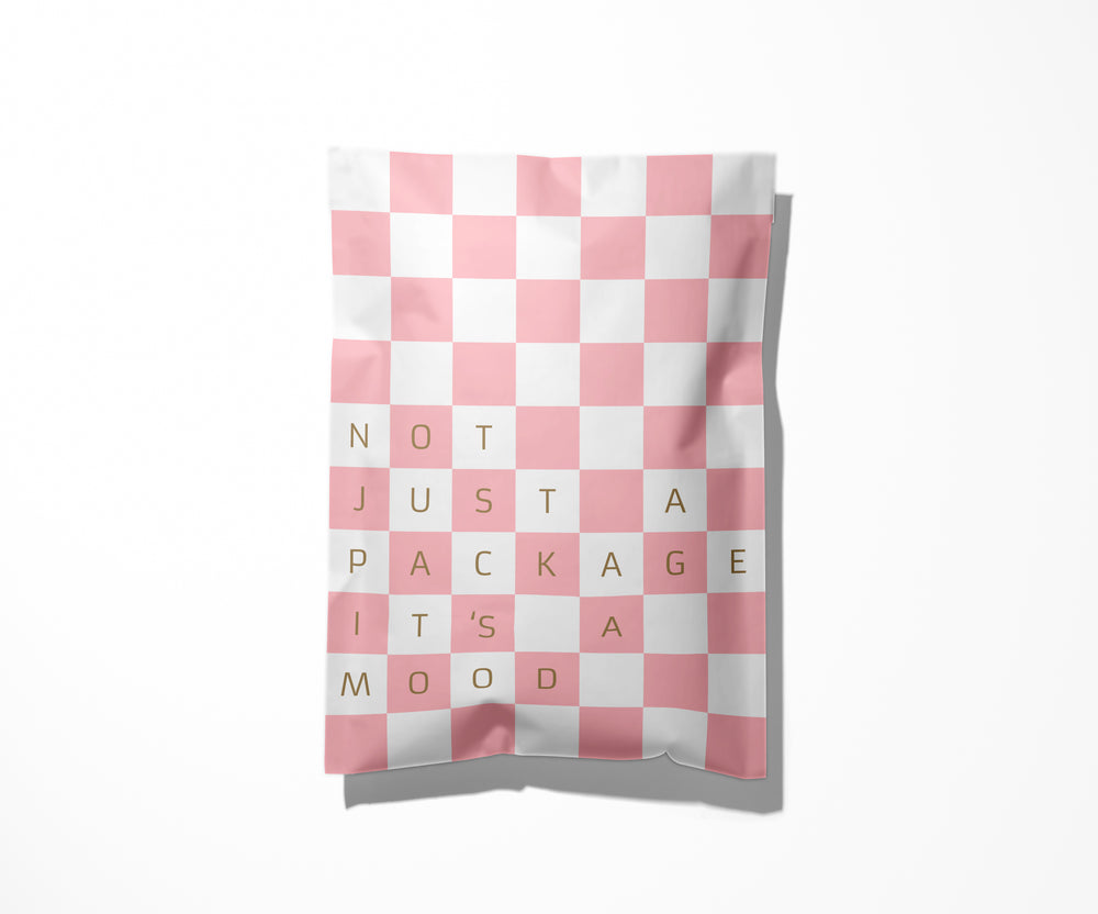 Plastik Mini Kargo Poşeti - 17x25 cm - Not Just A Package It's A Mood - baskılı