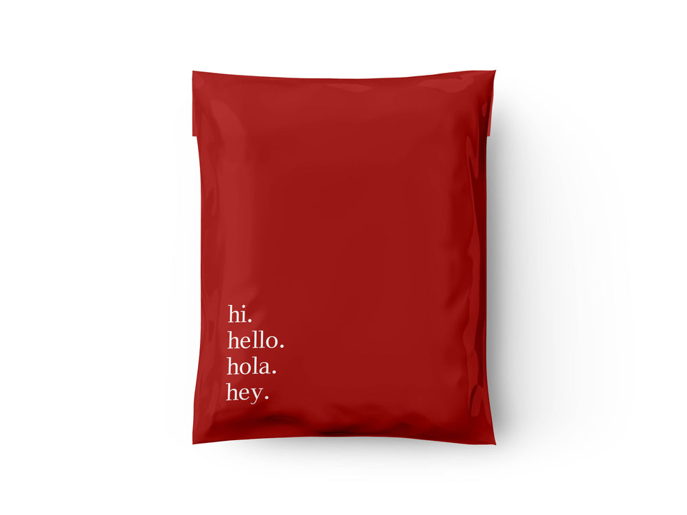 Renkli Kargo Poşeti Plastik (Cepsiz) - Kırmızı